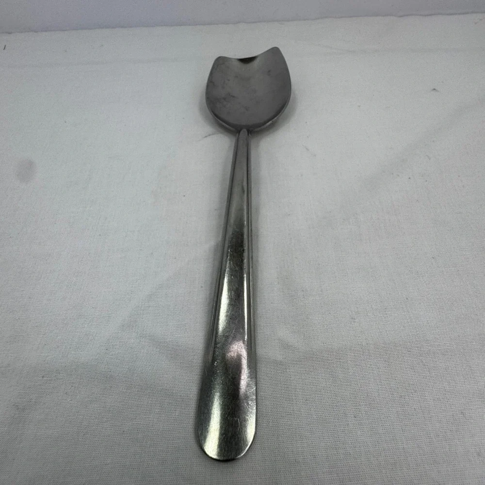 1960s Stainless Steel Ice Cream Spade Spoon Square Tip Dessert Scraper 8.5 Inch